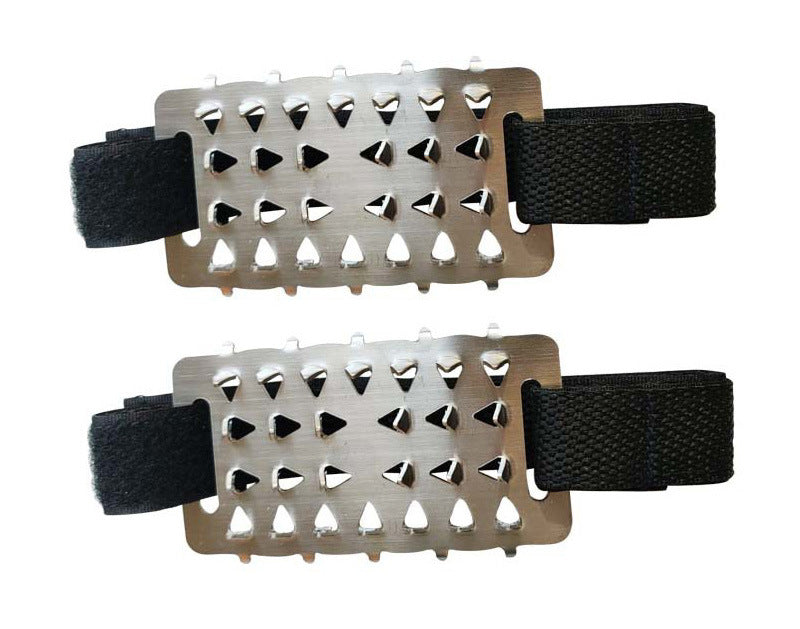 Crampons 26 Dents en Acier de Manganèse 🥾 | Plaques Antidérapantes en Acier Inoxydable ⚙️ | Performance sur Glace, Neige, Boue et Escalade ❄️🧗 | Compatibles avec Surchaussures