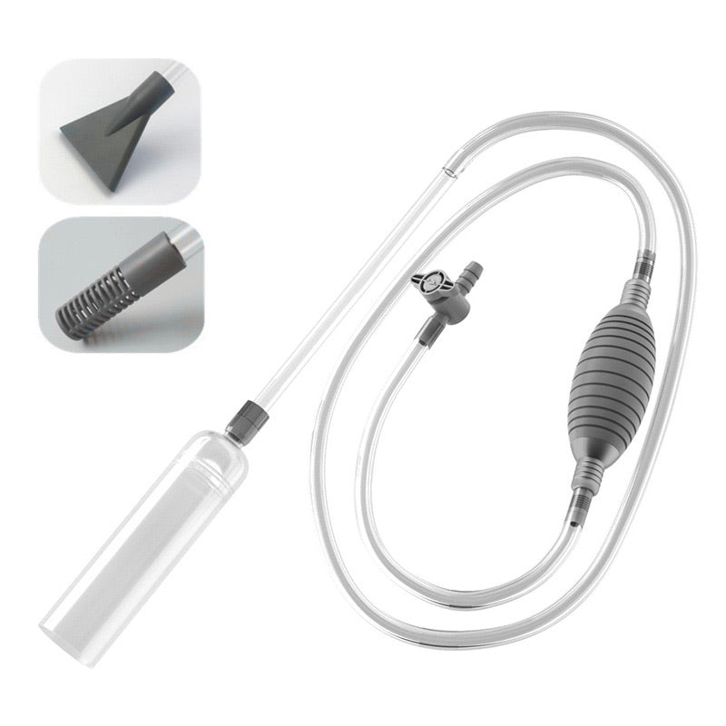 💦 Siphon d’Aquarium – Nettoyage de Gravier avec Régulation du Débit, 2 Têtes Incluses – Sécurisé pour Poissons et Facile à Utiliser 🐠