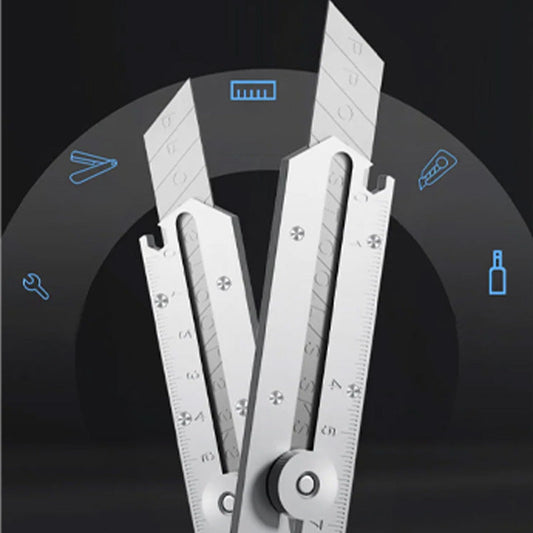 Couteau utilitaire polyvalent à lame rétractable et cassable - pratique et robuste