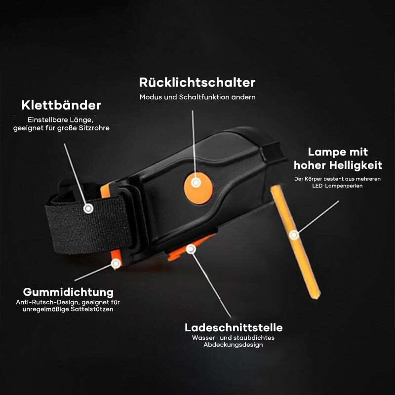 Cadeau idéal : Feu arrière LED pour vélo — sécurité et visibilité maximales 🚴✨ À moitié prix aujourd'hui seulement !