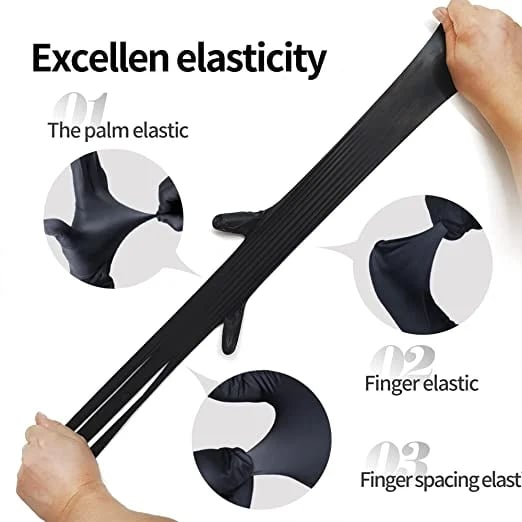 Gants jetables en nitrile noir – 100 pièces, sécurité et hygiène pour le nettoyage domestique