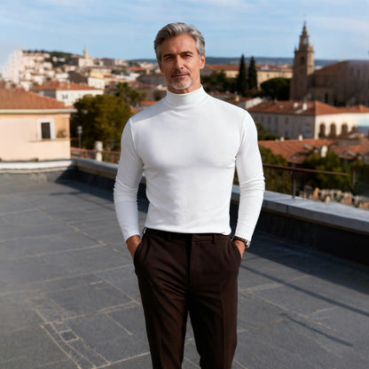 👕 50% DE RÉDUCTION ! ✨ T-shirt Homme à Col Montant - Coupe Adjustable et Tissu Respirant, Idéal pour Sport ou Quotidien 🏃‍♂️