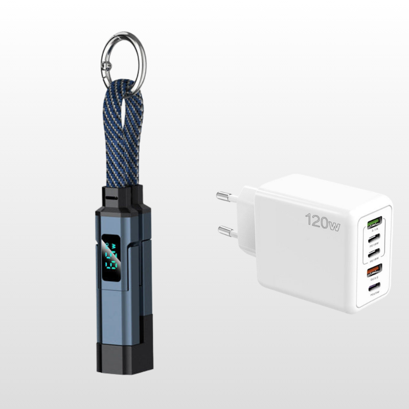 💐50% DE RÉDUCTION ! 🔌 Câble de charge 4 en 1 avec affichage numérique et anneau porte-clés – charge rapide, résistant aux nœuds et compact ⚡🔑【Offre Limitée】