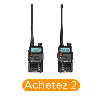 Radio amateur UV-5R longue portée – radio bidirectionnelle double bande Walkie-Talkie