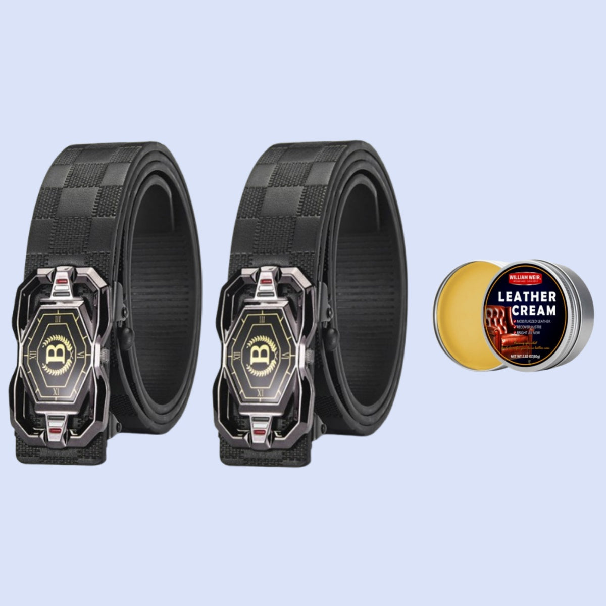 📢📢50 %  DE RÉDUCTION !! ⏰🐊Ceinture en cuir pour homme avec motif crocodile raffiné, boucle automatique et fabriquée en cuir de vachette.