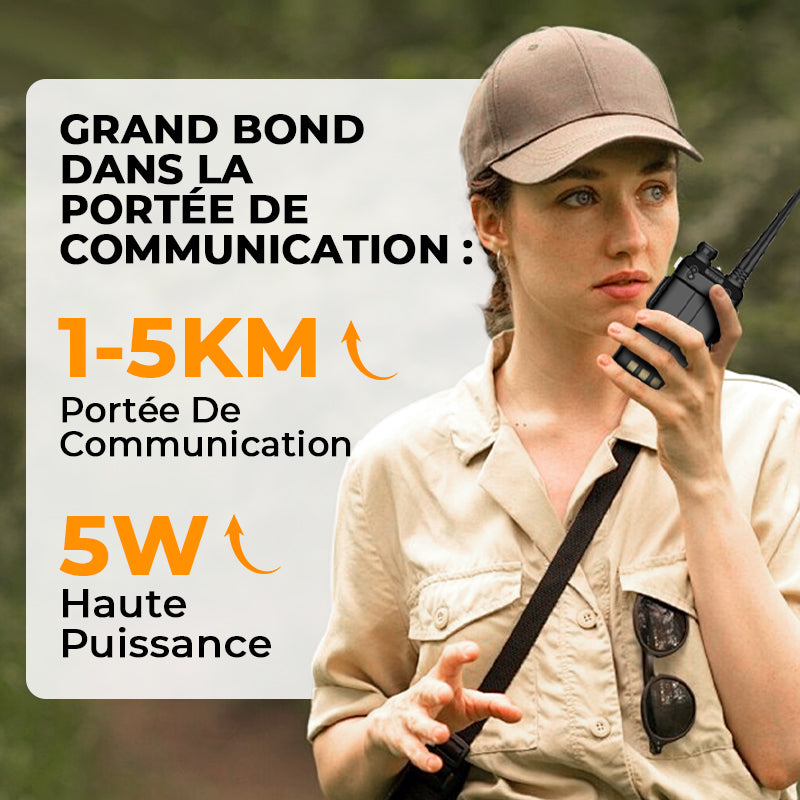 Radio amateur UV-5R longue portée – radio bidirectionnelle double bande Walkie-Talkie