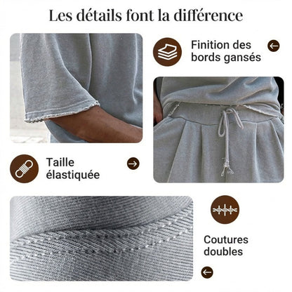 👕50 % DE RÉDUCTION 🏃 | Ensemble de sport sans manches pour homme – Coupe décontractée et évacuation de l'humidité