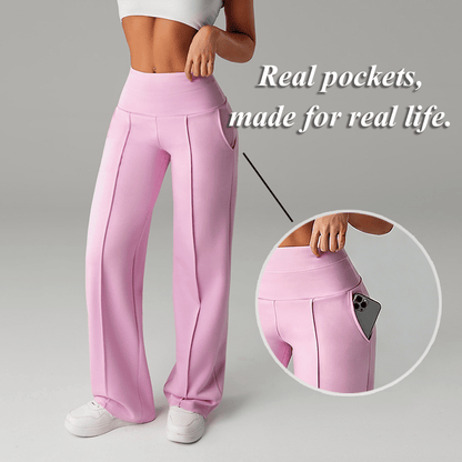 💃 Élégance Quotidienne - Pantalon Droit Femme Tissu Souple - Coupe Ample & Confort Parfait【Offre Spéciale】