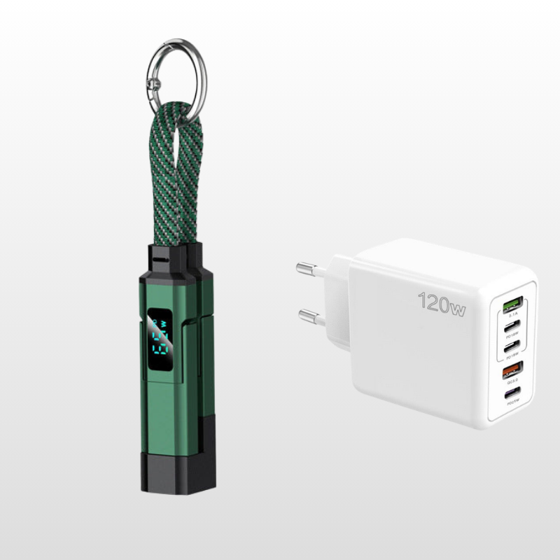 💐50% DE RÉDUCTION ! 🔌 Câble de charge 4 en 1 avec affichage numérique et anneau porte-clés – charge rapide, résistant aux nœuds et compact ⚡🔑【Offre Limitée】