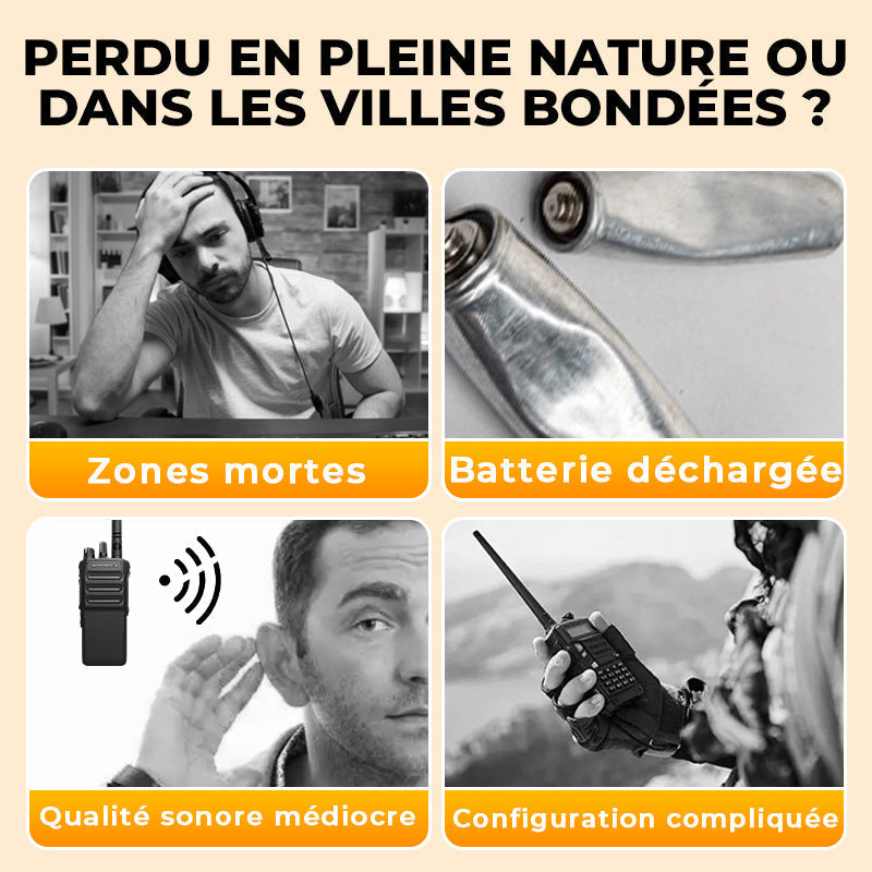 Radio amateur UV-5R longue portée – Walkie-Talkie double bande bidirectionnel