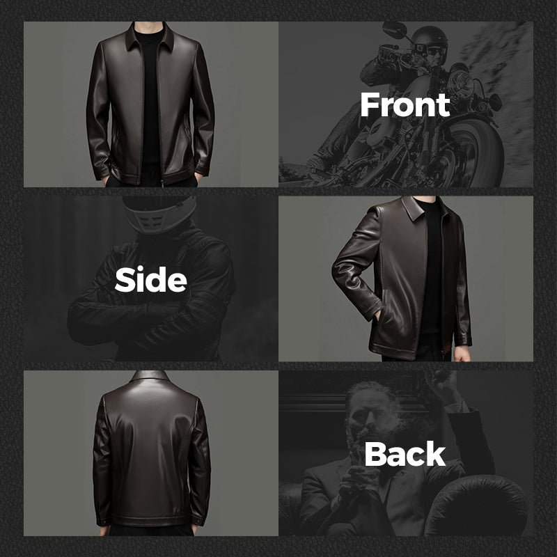 ❄️Soldes d'hiver : 50 % de réduction🔥Veste en Cuir PU Classique pour Homme