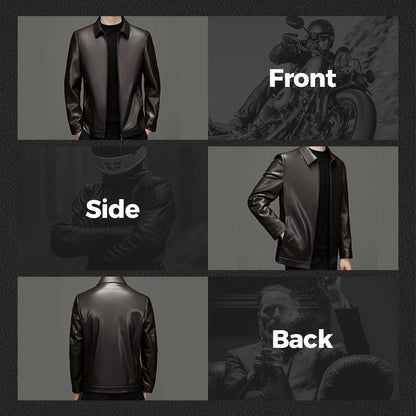 ❄️Soldes d'hiver : 50 % de réduction🔥Veste en Cuir PU Classique pour Homme