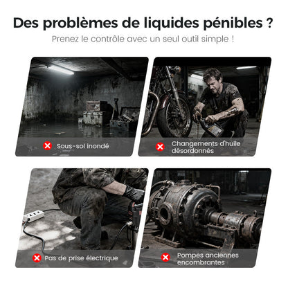 51% de réduction ! Ensemble Pompe à Huile et Eau Haute Puissance — Performances Élevées, Portable et Multifonctionnel 💪🔋✨