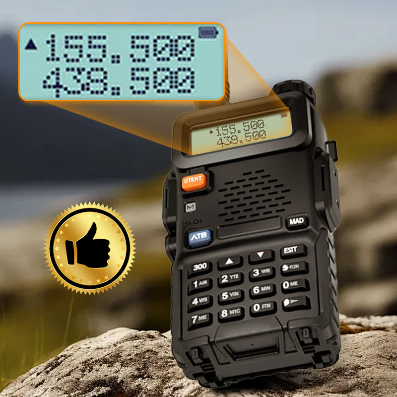 Radio amateur UV-5R longue portée – Walkie-Talkie double bande bidirectionnel