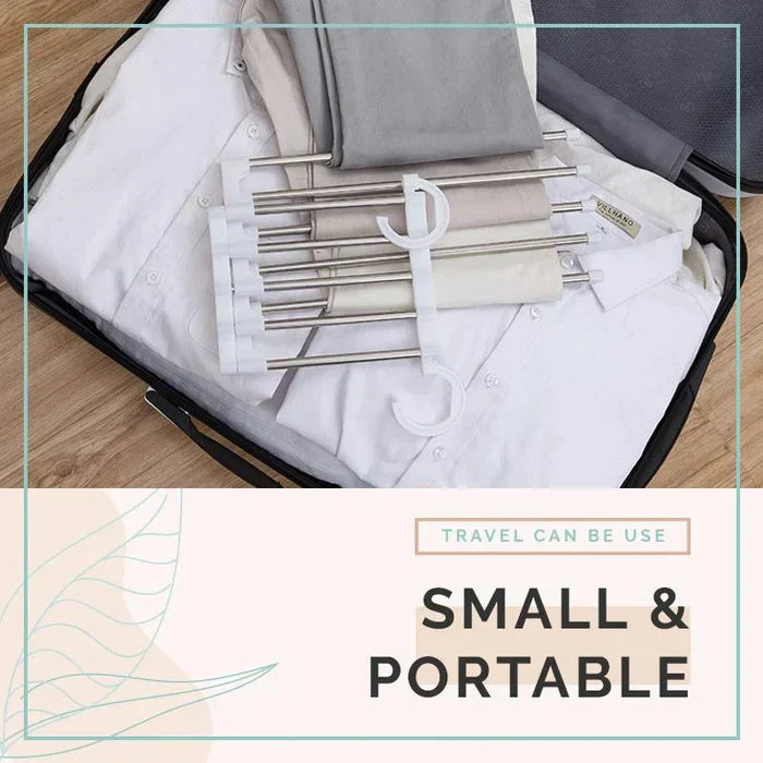 Porte-Pantalons Multifonctionnel — Optimisez votre rangement et gagnez de l'espace. Offre spéciale : Achetez 2, Recevez 3 !