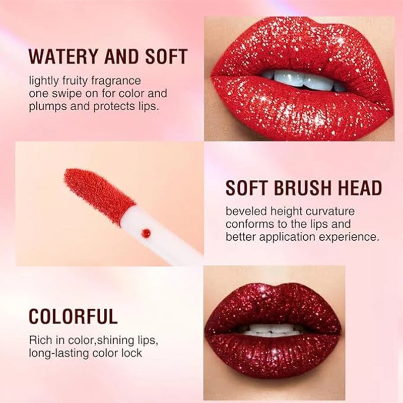 Offre hivernale exclusive : 1 acheté = 1 offert – Rouge à lèvres liquide pailleté métallisé Diamond