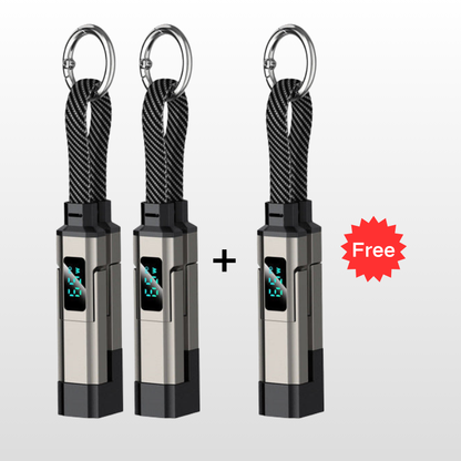 💐50% DE RÉDUCTION ! 🔌 Câble de charge 4 en 1 avec affichage numérique et anneau porte-clés – charge rapide, résistant aux nœuds et compact ⚡🔑【Offre Limitée】