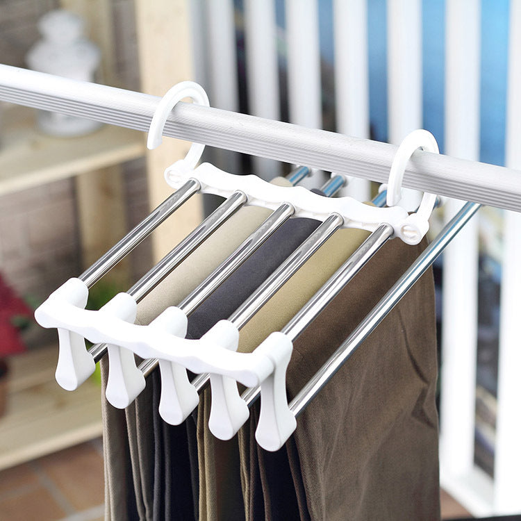 Porte-Pantalons Multifonctionnel — Optimisez votre rangement et gagnez de l'espace. Offre spéciale : Achetez 2, Recevez 3 !