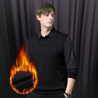 🔥50% DE RÉDUCTION ! 🍂 Chemise à Col Rayé 2 Pièces 👔📦