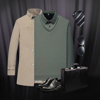 🔥50% DE RÉDUCTION ! 🍂 Chemise à Col Rayé 2 Pièces 👔📦
