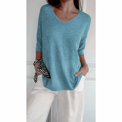 💫 Indispensable 2026 | Haut Polyvalent en Tricot | Style Chic Décontracté 💃【Vente Flash -60%】