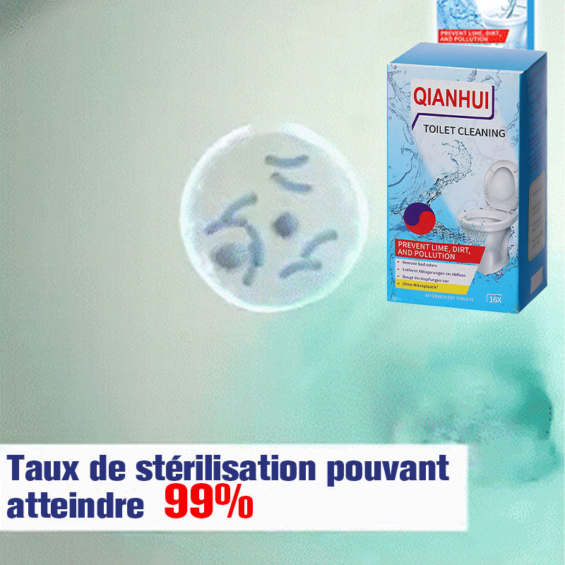 ✨🚽 Tablettes effervescentes nettoyantes pour toilettes – détartrage et décontamination, élimination des dépôts urinaires et des odeurs