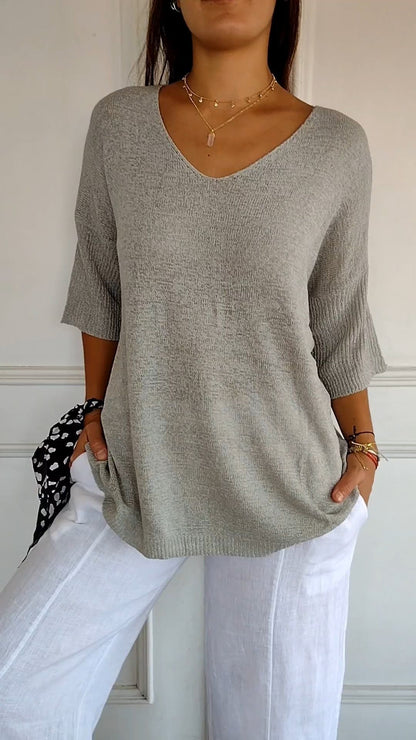 💫 Indispensable 2026 | Haut Polyvalent en Tricot | Style Chic Décontracté 💃【Vente Flash -60%】