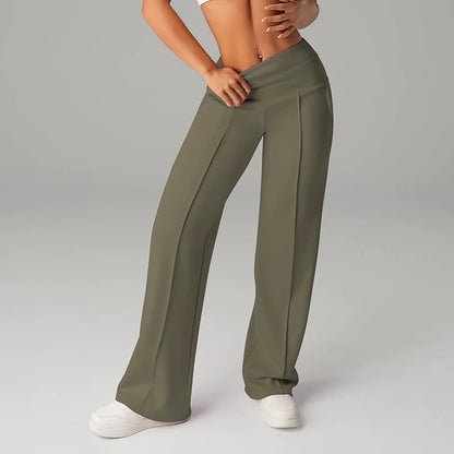 💃 Élégance Quotidienne - Pantalon Droit Femme Tissu Souple - Coupe Ample & Confort Parfait【Offre Spéciale】