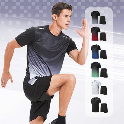 Ensemble de sport homme – T-shirt et short amples, respirants et à séchage rapide