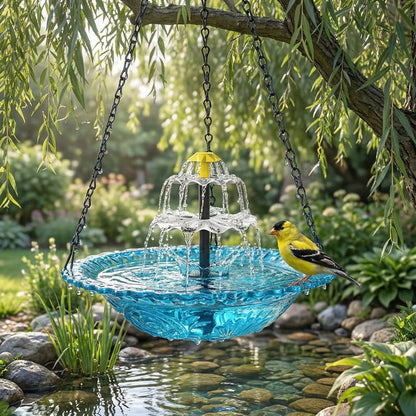 🐦 NOUVEAUTÉS 2026 - 59% DE RÉDUCTION 🔥💐 Fontaine suspendue pour oiseaux Solar Cascade