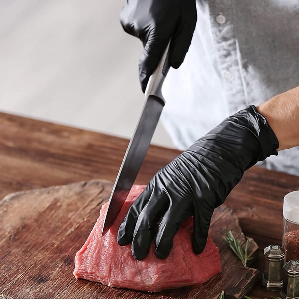 Gants jetables en nitrile noir – 100 pièces, sécurité et hygiène pour le nettoyage domestique