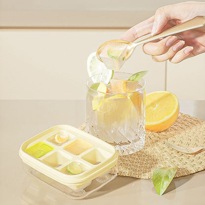 Promo limitée 50% : Mini Bac à Glaçons Réutilisable 6 Compartiments – Fermeture Rapide, Sans BPA, Démoulage Facile, Silicone Alimentaire, Compact pour Petit Congélateur