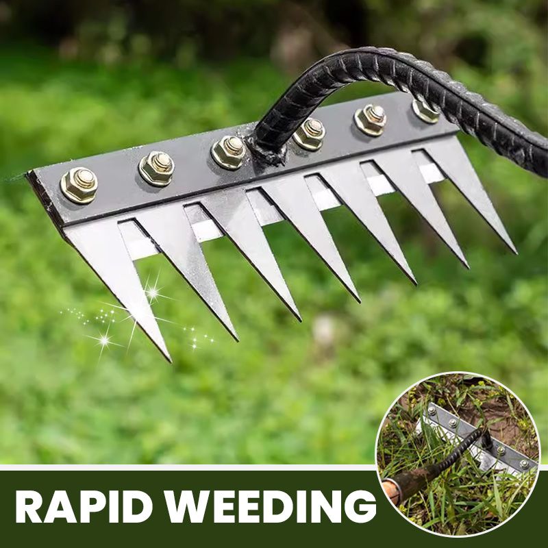 💎 Économisez 50% sur le Râteau de Désherbage en Acier au Carbone — 5/6/7/8 Dents, Anti-Rouille et Polyvalent pour le Jardin 🌿🪛