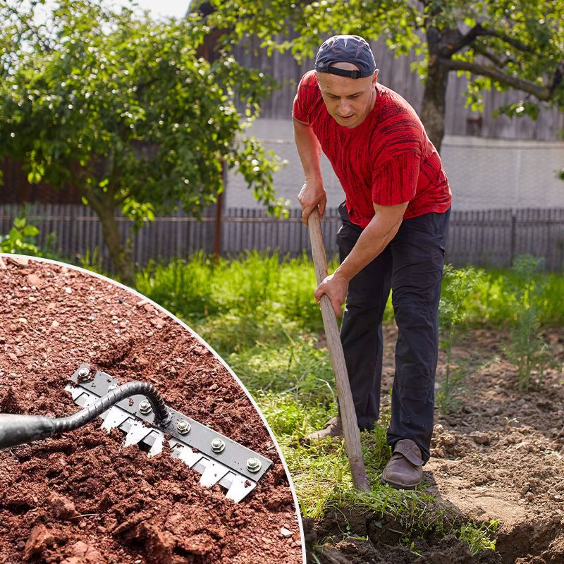 💎 Économisez 50% sur le Râteau de Désherbage en Acier au Carbone — 5/6/7/8 Dents, Anti-Rouille et Polyvalent pour le Jardin 🌿🪛