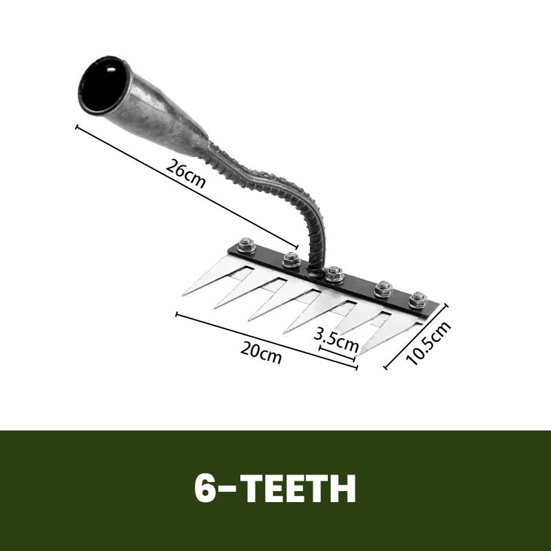 💎 Économisez 50% sur le Râteau de Désherbage en Acier au Carbone — 5/6/7/8 Dents, Anti-Rouille et Polyvalent pour le Jardin 🌿🪛