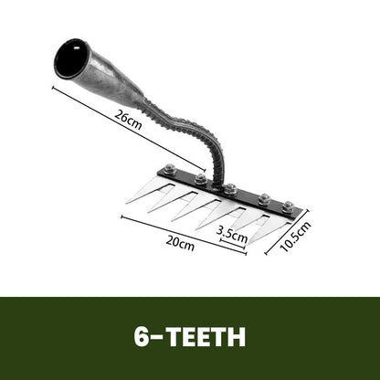 💎 Économisez 50% sur le Râteau de Désherbage en Acier au Carbone — 5/6/7/8 Dents, Anti-Rouille et Polyvalent pour le Jardin 🌿🪛