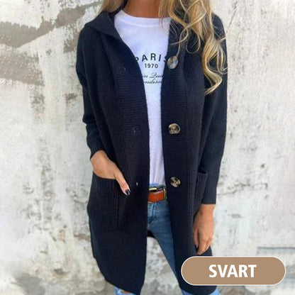 🥳Chaude vente 55% de réduction🌸Veste en tricot à boutons avec capuche pour femmes
