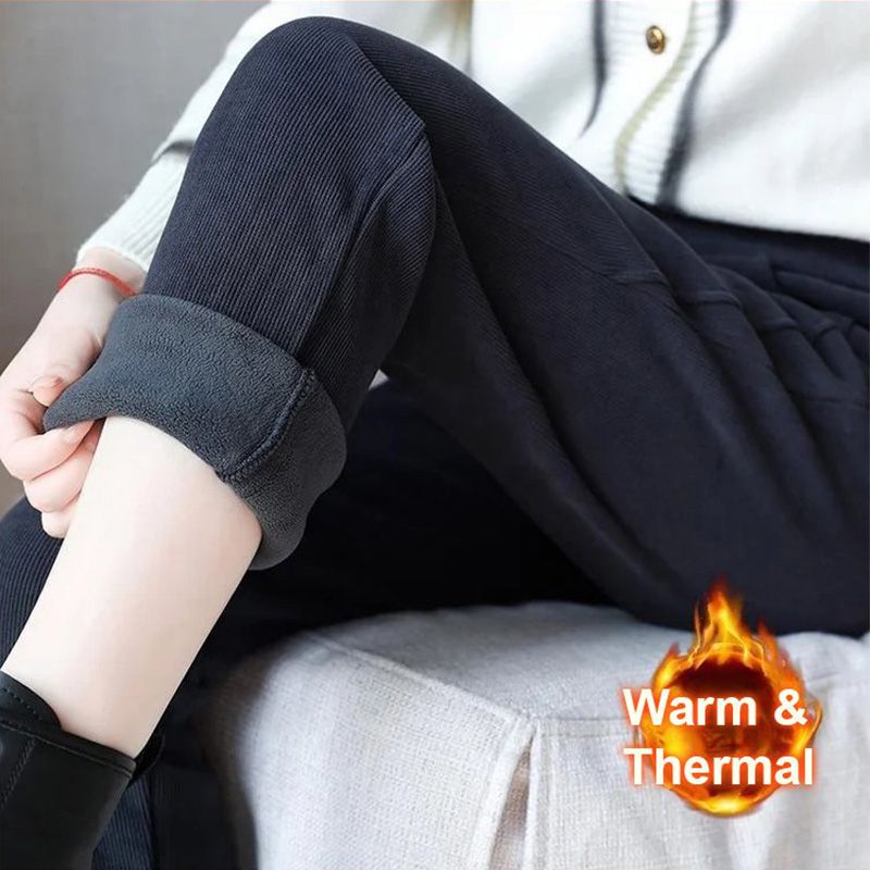 🔥 50% DE RÉDUCTION! 💫 PANTALON CHAUD FEMME - Taille Haute & Doublure Polaire, Confort Optimal pour L'Hiver, Idéal pour Sport et Loisirs ❄️👖