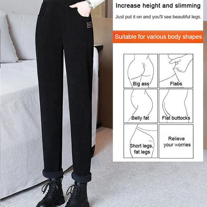 🔥 50% DE RÉDUCTION! 💫 PANTALON CHAUD FEMME - Taille Haute & Doublure Polaire, Confort Optimal pour L'Hiver, Idéal pour Sport et Loisirs ❄️👖