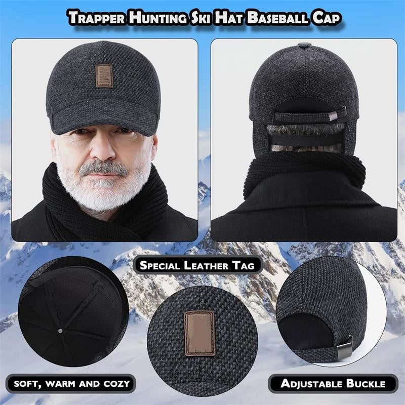 🔥Acheter 1 Obtenez 1 Gratuit💝Le cadeau idéal pour les personnes âgées !-Casquette de baseball légère et chaude pour l'hiver🎅