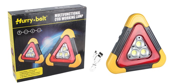 🚗 Promotion exceptionnelle – 49% de réduction : Lampe de Signalisation d'Urgence Solaire Triangulaire 3-en-1 pour le Bord de Route ✨