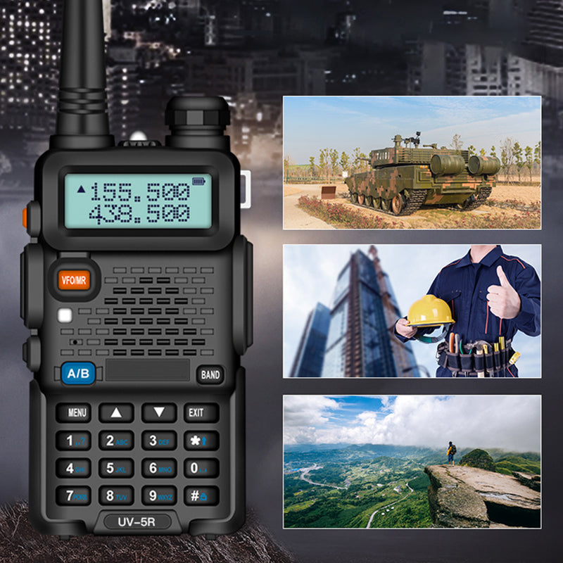 Radio amateur UV-5R longue portée – radio bidirectionnelle double bande Walkie-Talkie