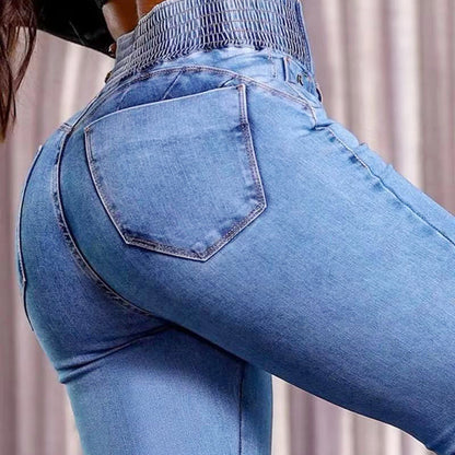 🔥jean évasé taille haute en stretch