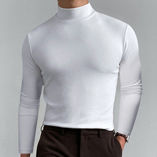 👕 50% DE RÉDUCTION ! ✨ T-shirt Homme à Col Montant - Coupe Adjustable et Tissu Respirant, Idéal pour Sport ou Quotidien 🏃♂️