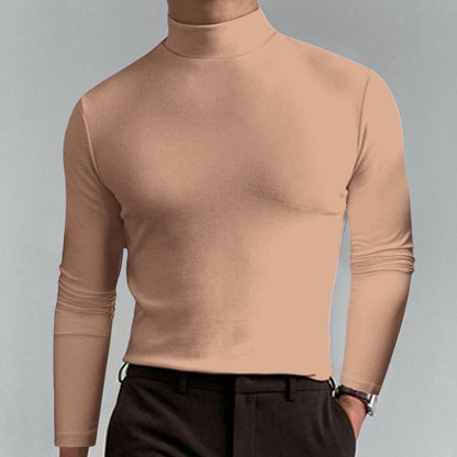 👕 48% DE RÉDUCTION ! ✨ T-shirt Homme à Col Montant - Coupe Adjustable et Tissu Respirant, Idéal pour Sport ou Quotidien 🏃‍♂️📦