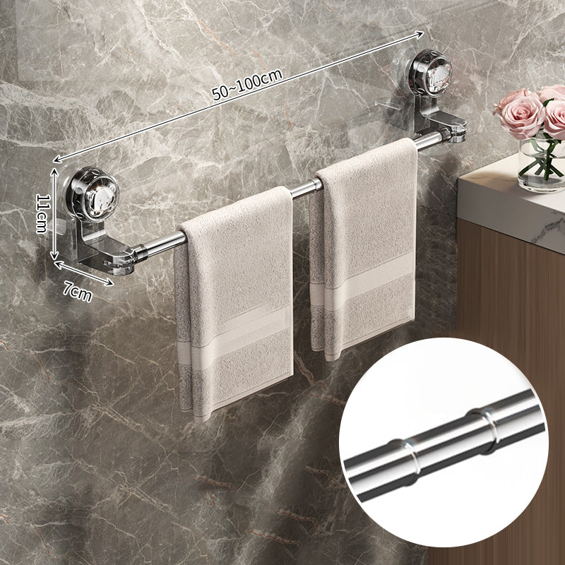 🛁✨ Light Luxury No-Punch — Barre porte-serviettes rétractable à ventouse, design léger et sans perçage