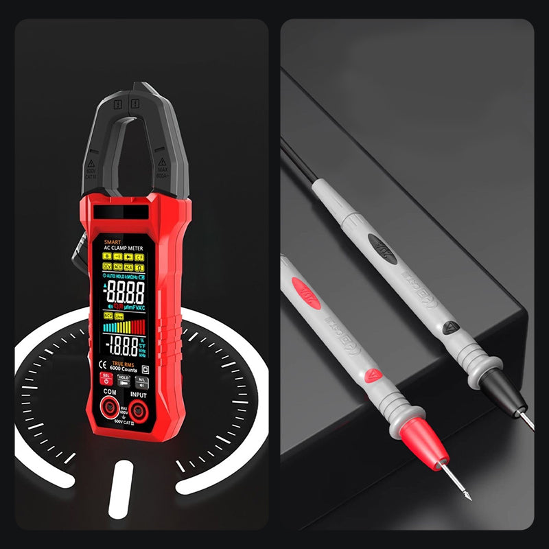 🔧 50 % DE RÉDUCTION ! Pince ampèremétrique numérique tout-en-un – Mesure précise jusqu’à 600 A, lampe intégrée, détection NCV & test diodes – Idéale pour pros et bricoleurs ! ⚡📏