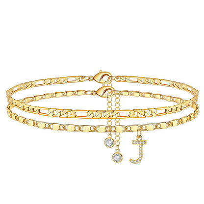 💐50% DE RÉDUCTION ! Bracelet de Cheville 2 Pièces – Style Superposé Tendance 💃🌟【Prix Exceptionnel】