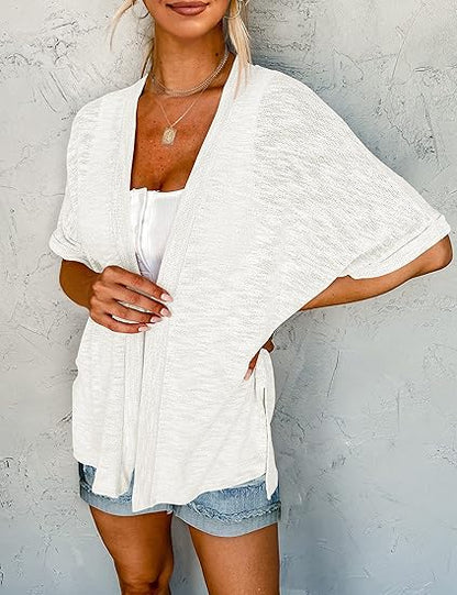 🍂Gilet Fluide à Manches Courtes ✅ Léger & Polyvalent | Parfait pour le Layering 🌸 -50% AUJOURD’HUI 🔥