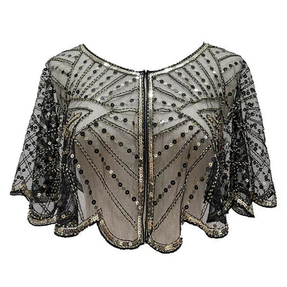 ⏳Time-limited Special⏰👗 Châle vintage en dentelle et perles